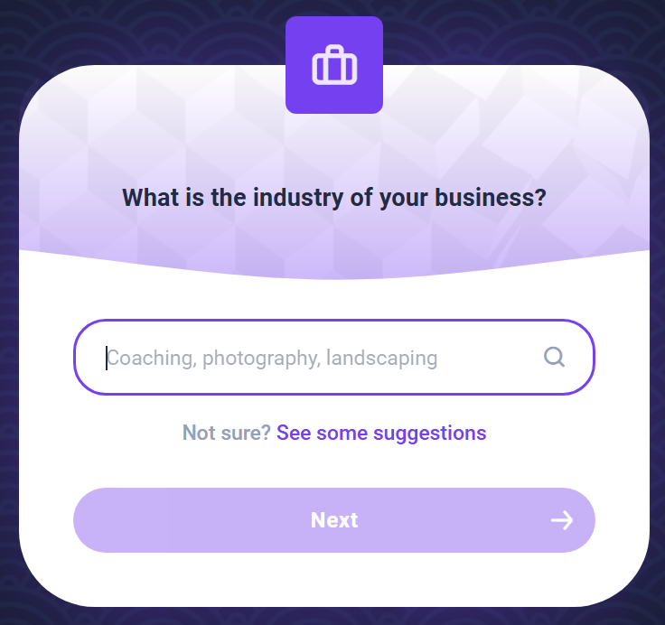 Sitejet Industry Selection
