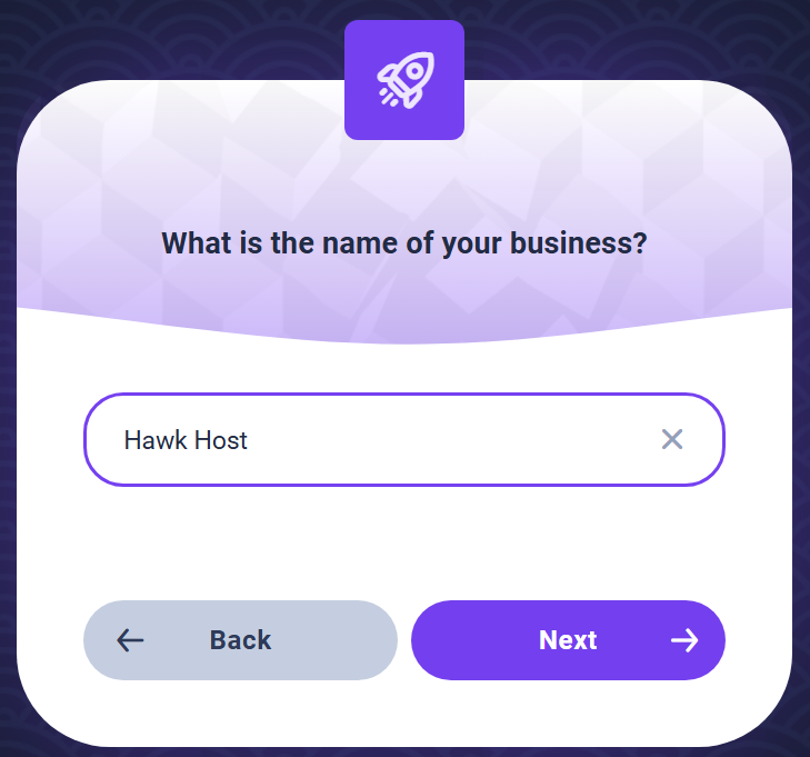 Sitejet Business Name Selection